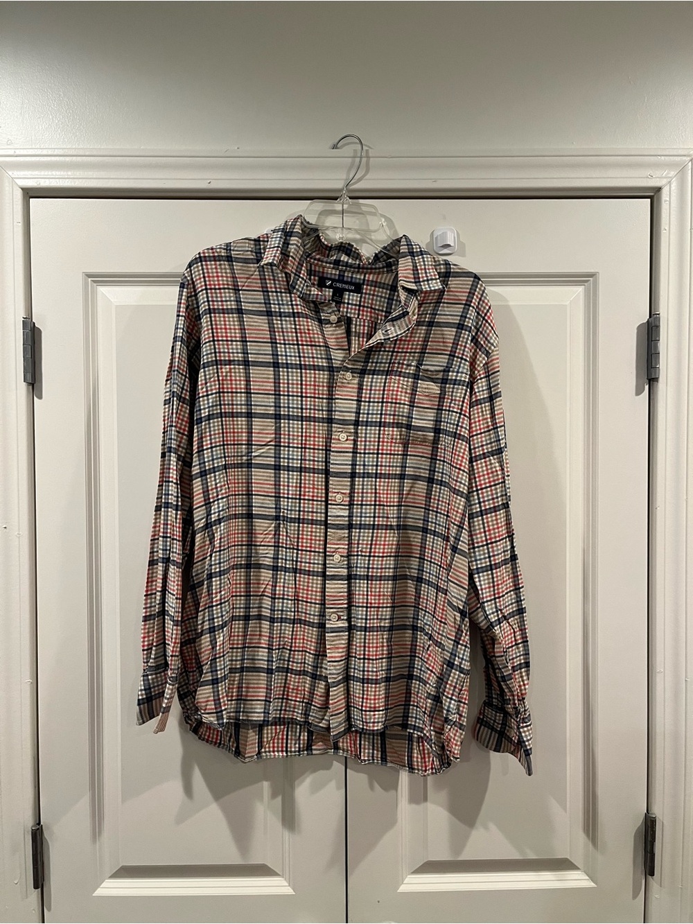 Daniel Cremieux Plaid Button-Down Shirt - Beige, Navy & Red